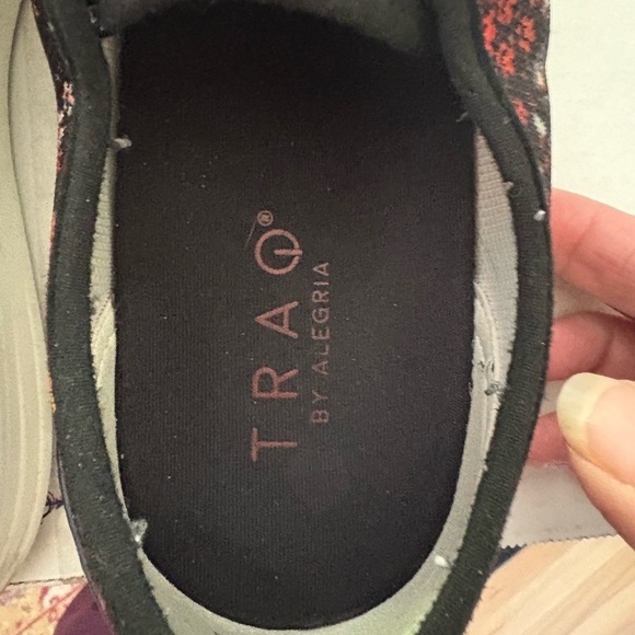 Alegria Black Sneakers with Floral Design - Picture 2 of 5